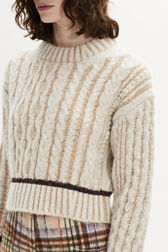 Long-Sleeved Crew-Neck Jumper Ecru details view 2