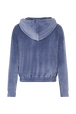 Sweat à capuche manches longues en velours Bleu gris vue de dos