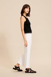 Top ajusté maille torsadée femme Noir vue de détail 1