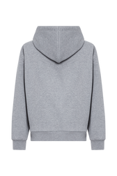 Sweat à capuche à manches longues Gris vue de dos