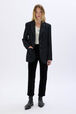 Veste tailleur en laine froide Noir vue portée de face