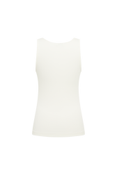 Cotton tank top Cream back view