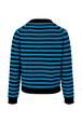 Women Big Poor Boy Striped Sweater Striped black/pruss.blue back view