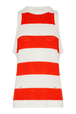 Women Two-Coloured Striped Openwork Tank Top Striped coral/ecru front view