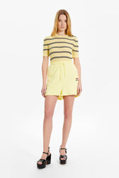 Short court coton femme Baby yellow vue portée de face