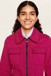 Denim Fushia Jacket Fuchsia details view 1
