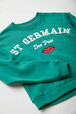 Printed Girl Oversize Cropped Sweater - Bonton x Sonia Rykiel Green details view 4