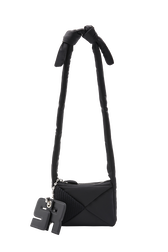 Camera Demi-Pull mini nylon bag Black front view