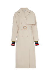 Trench structuré gabardine femme Beige vue de face