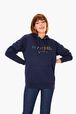 Hoodie à capuche rykiel paris Navy vue portée de face