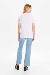 T-shirt coton femme Baby rose vue portée de dos