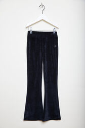 Pantalon flare fille velours Noir vue de face