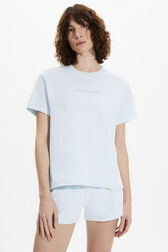 T-shirt velours femme Baby blue vue de détail 1