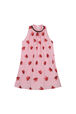 Robe longue sans manches fille Rose vue de face