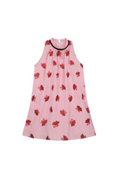 Girl Long Sleeveless Dress Pink front view