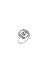 Ring Precious pin Silver front view