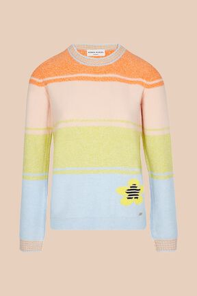 Pull rayé multicolore femme Multico vue de face