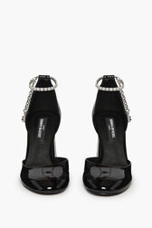 Black Patent Leather Anklet D'Orsay Black details view 3