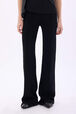 Black viscose trousers Black details view 1
