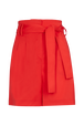 Women Wool Tailored Shorts Coral front view