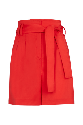 Short tailoring laine femme Corail vue de face