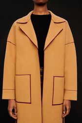 Manteau double face laine femme Beige vue de détail 1
