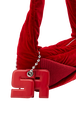 Sac baguette Demi-Pull  en velours Rouge vue de détail 1