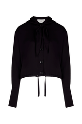 Bomber fluide viscose femme Noir vue de face