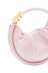 Domino mini vinyl bag Baby pink details view 2