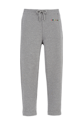 Jogging multicolore signature femme Gris vue de face