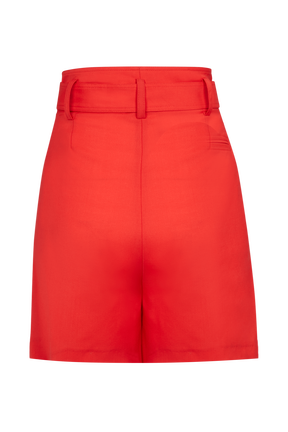 Short tailoring laine femme Corail vue de dos