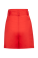 Women Wool Tailored Shorts Coral back view