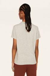 T-shirt motif "la beauté" femme Gris vue portée de dos