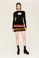 Women Bouclette Wool Short Skirt Multico crea striped details view 3