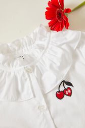 Girl Ruffled Blouse White details view 2