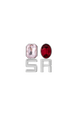 Boucles d'oreilles Initials SR crystal Multico vue de face