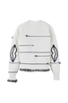 Women Charms Intarsia Wool Sweater Ecru back view