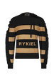 RYKIEL wool and lurex sweater Striped black/gold front view