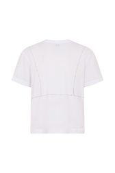 Short-sleeve trompe l'oeil t-shirt White back view
