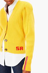 Wool Cardigan SR Yellow details view 2