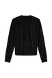 Velvet sweatshirt Black back view