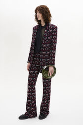 Longline Jersey Jacket Claret details view 1