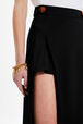 Women Viscose Flowing Skirt Black details view 2