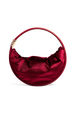 Domino medium velvet bag Claret front view