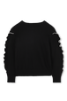 Black logo sweater Black back view