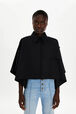 Cape crop gabardine femme Noir vue de détail 1