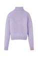 Women Mohair Turtleneck Lilac back view