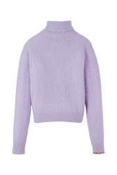 Col roulé mohair femme Lilas vue de dos