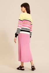 Pull logo Sonia Rykiel colorblock femme Multico vue portée de dos