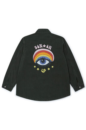 Veste militaire imprimé fille - BONTON x Sonia Rykiel Kaki vue de dos
